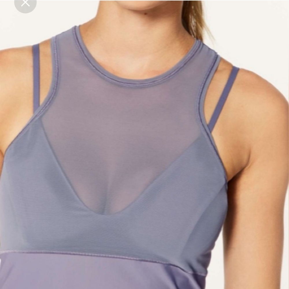Lululemon Fresh in Mesh tank top - Dusky Lavender - Picture 2 of 11